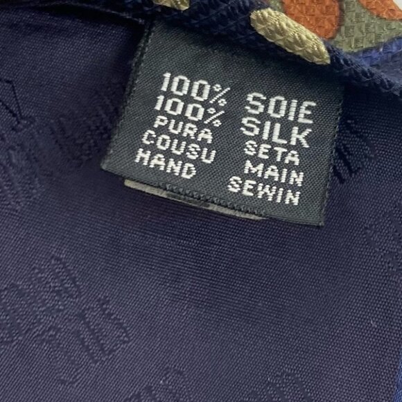 Consenso Milano 100% Silk Tie Multicolor Print Made In Italy Polka Dot Blue Plum - Picture 5 of 7